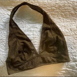 Geometric Lace Halter Bralette